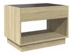 Mesa de centro con Infinity LED roble Sonoma 70x50x50 cm