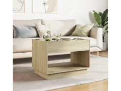 Mesa de centro con Infinity LED roble Sonoma 70x50x50 cm