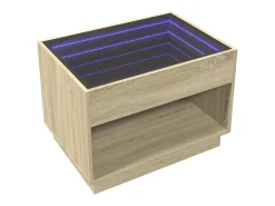 Mesa de centro con Infinity LED roble Sonoma 70x50x50 cm