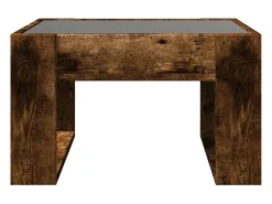 Mesa de centro con Infinity LED roble ahumado 50x53x30 cm