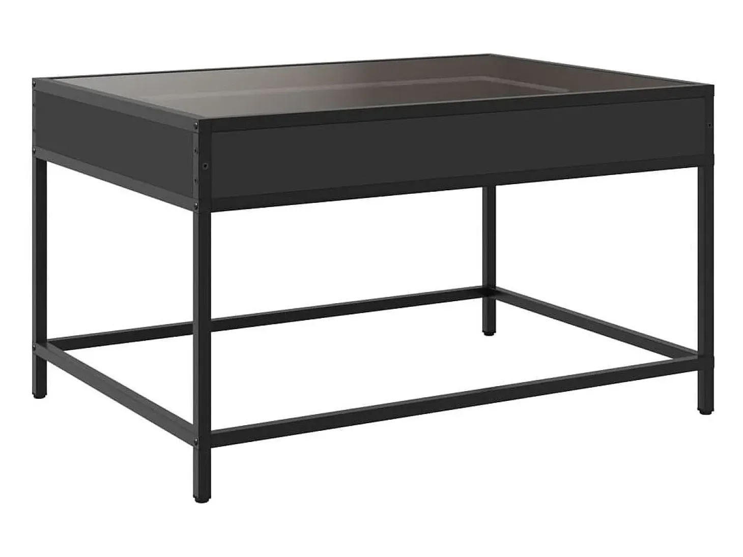 Mesa de centro con Infinity LED negro 70x50x41 cm