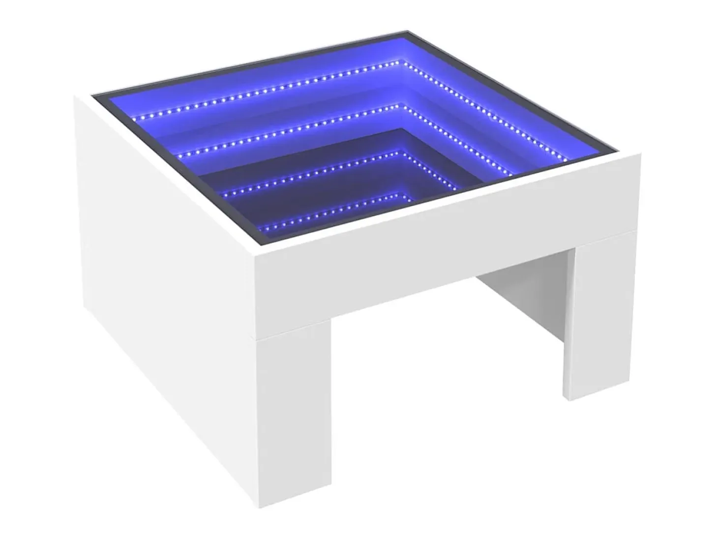Mesa de centro con Infinity LED blanco 50x50x30 cm
