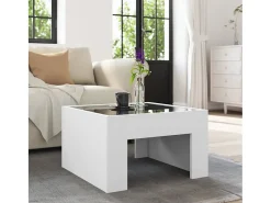 Mesa de centro con Infinity LED blanco 50x50x30 cm