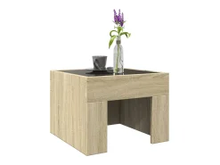 Mesa de centro con Infinity LED roble Sonoma 40x40x30 cm