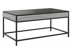 Mesa de centro con Infinity LED gris Sonoma 90x50x41 cm