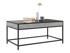 Mesa de centro con Infinity LED gris Sonoma 90x50x41 cm