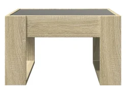 Mesa de centro con Infinity LED roble Sonoma 50x53x30 cm