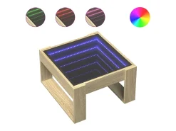 Mesa de centro con Infinity LED roble Sonoma 50x53x30 cm