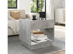Mesa de centro con Infinity LED gris hormigón 50x50x50 cm