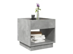 Mesa de centro con Infinity LED gris hormigón 50x50x50 cm