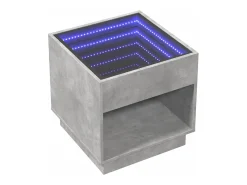 Mesa de centro con Infinity LED gris hormigón 50x50x50 cm