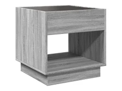 Mesa de centro con Infinity LED gris Sonoma 50x50x50 cm