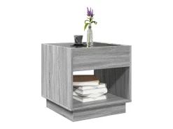 Mesa de centro con Infinity LED gris Sonoma 50x50x50 cm