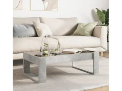 Mesa de centro con Infinity LED gris hormigón 90x53x30 cm