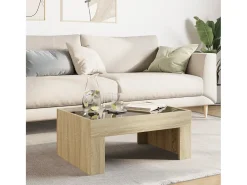 Mesa de centro con Infinity LED roble Sonoma 70x50x30 cm