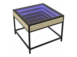 Mesa de centro con Infinity LED roble Sonoma 50x50x41 cm