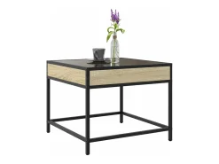 Mesa de centro con Infinity LED roble Sonoma 50x50x41 cm