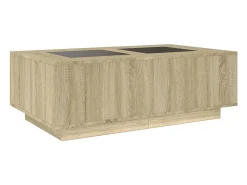 Mesa de centro con Infinity LED roble Sonoma 116x69x40 cm