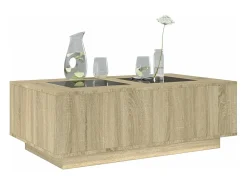 Mesa de centro con Infinity LED roble Sonoma 116x69x40 cm