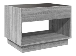 Mesa de centro con Infinity LED gris Sonoma 70x50x50 cm