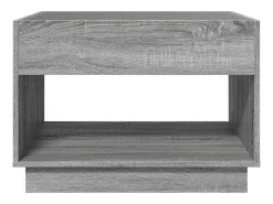 Mesa de centro con Infinity LED gris Sonoma 70x50x50 cm