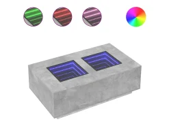 Mesa de centro con Infinity LED gris hormigón 116x69x40 cm