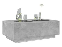 Mesa de centro con Infinity LED gris hormigón 116x69x40 cm