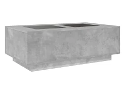 Mesa de centro con Infinity LED gris hormigón 116x69x40 cm
