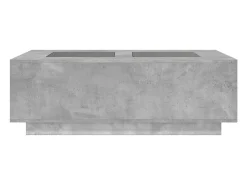 Mesa de centro con Infinity LED gris hormigón 116x69x40 cm