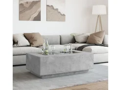 Mesa de centro con Infinity LED gris hormigón 116x69x40 cm