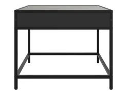 Mesa de centro con Infinity LED negro 50x50x41 cm