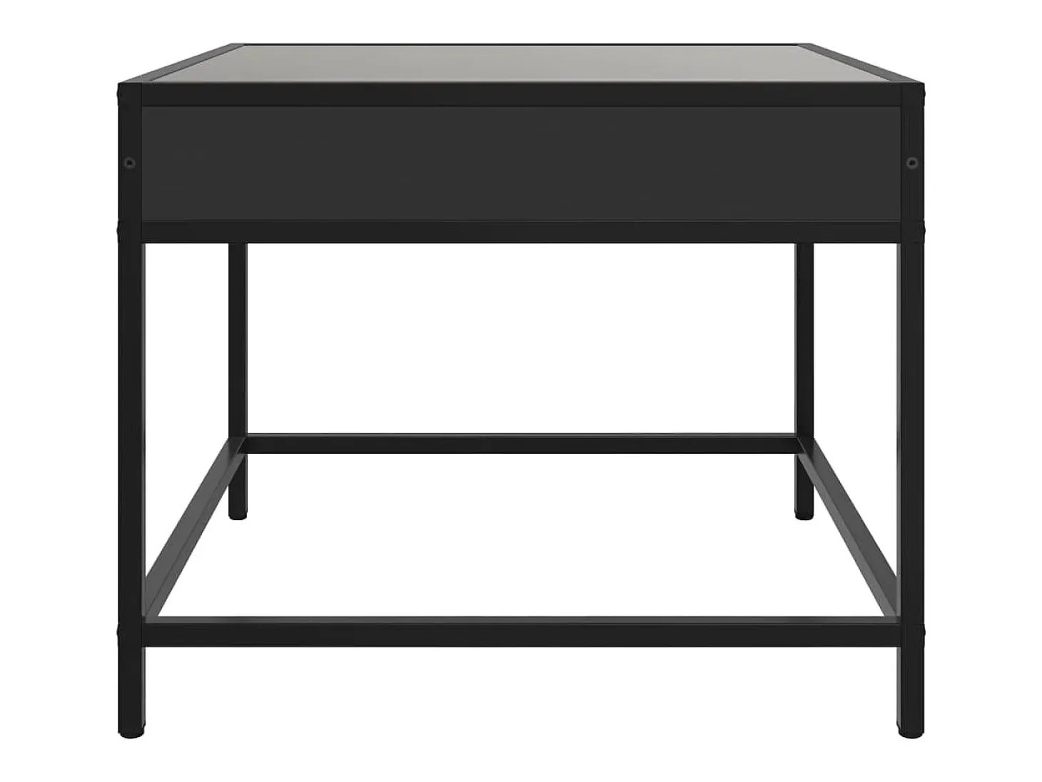 Mesa de centro con Infinity LED negro 50x50x41 cm