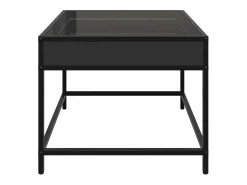 Mesa de centro con Infinity LED negro 50x50x41 cm