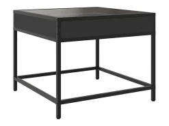 Mesa de centro con Infinity LED negro 50x50x41 cm