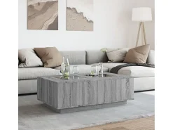 Mesa de centro con Infinity LED gris Sonoma 116x69x40 cm