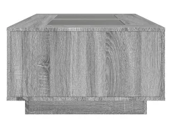 Mesa de centro con Infinity LED gris Sonoma 116x69x40 cm