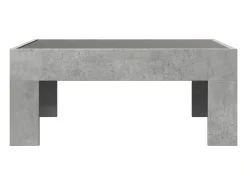 Mesa de centro con Infinity LED gris hormigón 70x50x30 cm