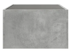 Mesa de centro con Infinity LED gris hormigón 70x50x30 cm