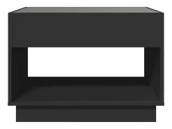 Mesa de centro con Infinity LED negro 70x50x50 cm