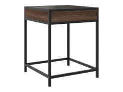 Mesa de centro con Infinity LED marrón roble 40x40x51 cm