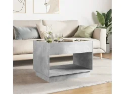 Mesa de centro con Infinity LED gris hormigón 70x50x50 cm