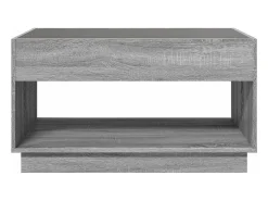 Mesa de centro con Infinity LED gris Sonoma 90x50x50 cm