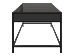 Mesa de centro con Infinity LED negro 90x50x41 cm