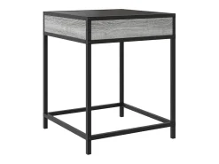 Mesa de centro con Infinity LED gris Sonoma 40x40x51 cm