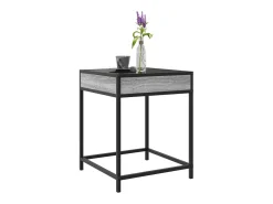 Mesa de centro con Infinity LED gris Sonoma 40x40x51 cm