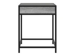 Mesa de centro con Infinity LED gris Sonoma 40x40x51 cm