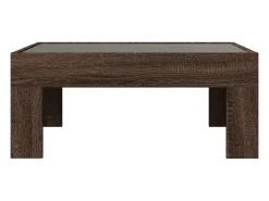 Mesa de centro con Infinity LED marrón roble 70x50x30 cm