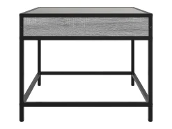 Mesa de centro con Infinity LED gris Sonoma 50x50x41 cm