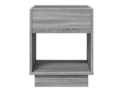 Mesa de centro con Infinity LED gris Sonoma 40x40x50 cm