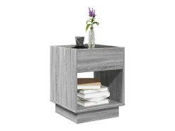 Mesa de centro con Infinity LED gris Sonoma 40x40x50 cm